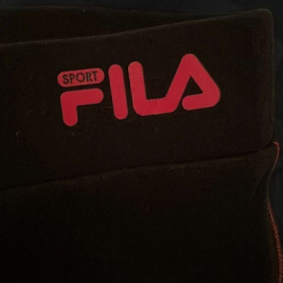 Fila Sport Women's Black and Pink Stretch Cotton Blend Leggings - Picture 6 of 7